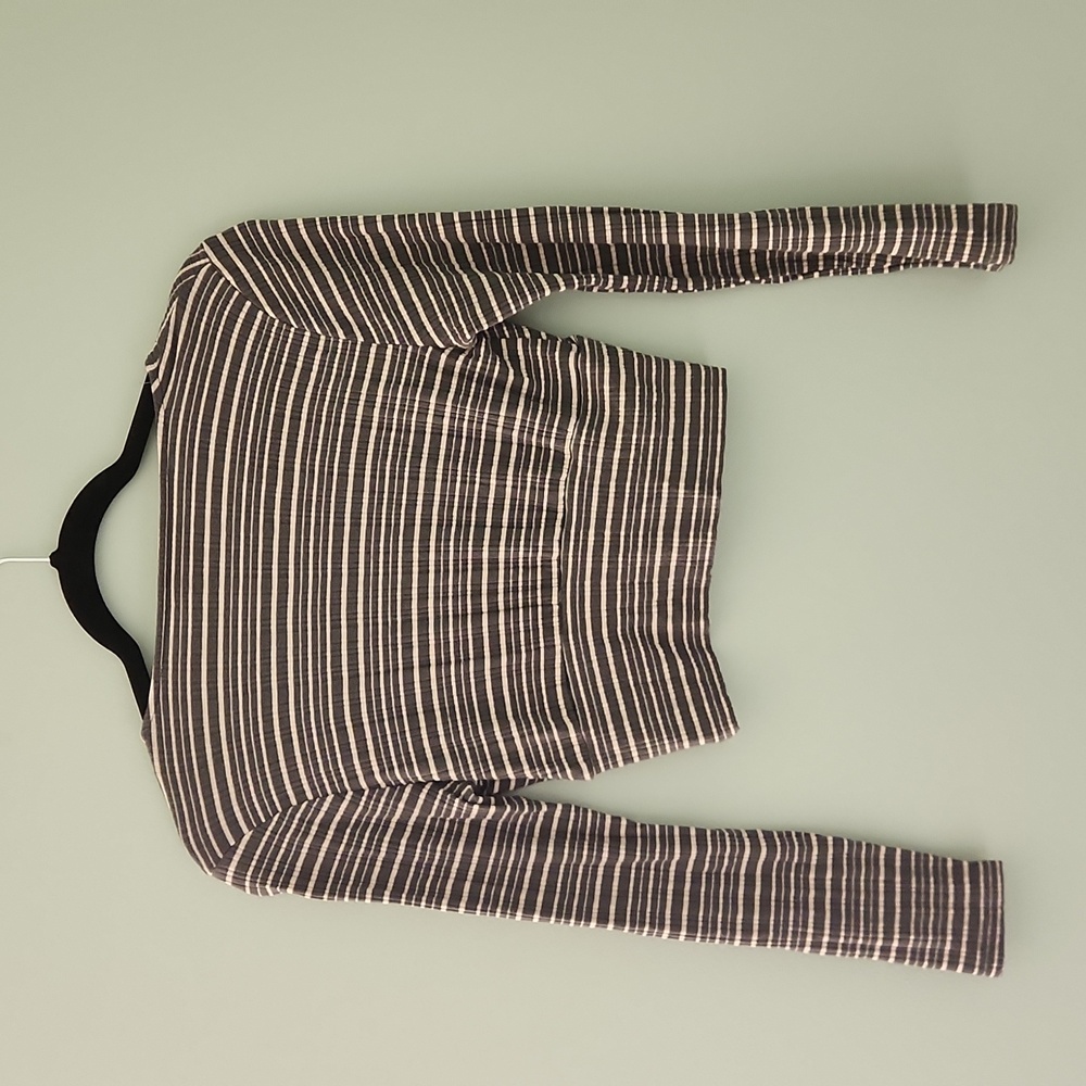 Modcloth Pair with Care Olive Striped Size Small Crop Top - Picture 9 of 9
